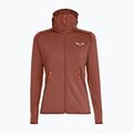 Women's trekking sweatshirt Salewa Agner Hybrid PL/DST FZ Hoody etruscan red melange