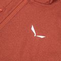 Women's trekking sweatshirt Salewa Agner Hybrid PL/DST FZ Hoody etruscan red melange 3