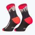 Ski socks DYNAFIT Traverse Mid black out ultra coral/6a10