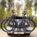 XLC Azura Xtra LED 2Bikes hitch rack silver/black 19