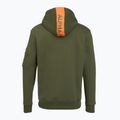 Men's Alpha Industries Red Stripe Hoodie dark green 2