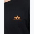 Men's Alpha Industries Basic Small Logo T-shirt black/neon orange 4