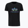 Alpha Industries men's Basic Rainbow Reflective t-shirt black 4