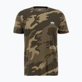 Men's Alpha Industries Basic Small Logo Camo olive t-shirt 4