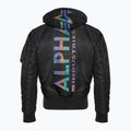 Alpha Industries men's jacket MA-1 ZH Back Print black / rainbow reflective 2