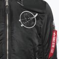 Men's Alpha Industries MA-1 VF Hood Dark Side black / reflective jacket 4