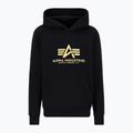 Men's Alpha Industries Basic Carbon Hoody black/gold sweatshirt 3