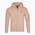 Men's Alpha Industries Back Print Zip sweatshirt dusty coral