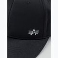 Alpha Industries Metal Label rep black/metalsilver baseball cap 5
