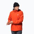 Jack Wolfskin men's Stormy Point rain jacket orange 1111141_3017