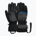 Reusch Outset R-Tex XT black melange/safety yellow/brilliant blue ski gloves