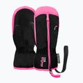 Children's ski gloves Reusch Ben Mitten black/ knockout pink