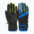 Reusch Duke R-Tex XT children's ski gloves black/brilliant blue/safety yellow