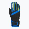 Reusch Duke R-Tex XT children's ski gloves black/brilliant blue/safety yellow 2