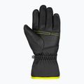 Children's ski glove Reusch Alan black/brilliant blue/safety yellow 7