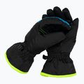 Children's ski glove Reusch Alan black/brilliant blue/safety yellow
