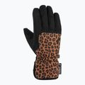 Women's ski gloves Reusch Keira R-Tex XT black/brown leopard 2