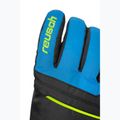 Reusch Alan Junior children's ski gloves black/brilliant blue/safety yellow 4