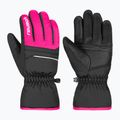 Children's ski gloves Reusch Alan Junior black/pink glo