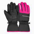 Children's ski gloves Reusch Alan Junior black/pink glo 2