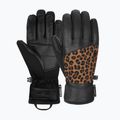 Women's ski gloves Reusch Beatrix R-Tex XT black/brown leopard 6
