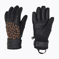 Women's ski gloves Reusch Beatrix R-Tex XT black/brown leopard