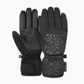 Women's ski gloves Reusch Keira R-Tex XT black/black leopard 2