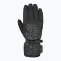 Women's ski gloves Reusch Keira R-Tex XT black/black leopard 3