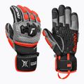 Men's ski gloves Reusch Worldcup Warrior GS black/silver/fluo red