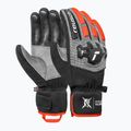 Men's ski gloves Reusch Worldcup Warrior R-Tex XT black/silver/fluo red 2