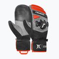 Ski gloves Reusch Worldcup Warrior R-Tex XT Mitten black/silver/fluo red