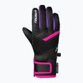 Children's ski gloves Reusch Dan R-Tex XT Junior black/pink glo 3