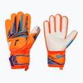 Children's goalkeeper gloves Reusch Attrakt Grip Junior shocking orange/blue