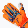 Children's goalkeeper gloves Reusch Attrakt Grip Junior shocking orange/blue 4