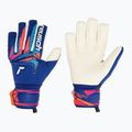 Children's goalkeeper gloves Reusch Attrakt Gold X NC Junior sharp blue/white/shocking orange