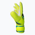 Children's goalkeeper gloves Reusch Attrakt Solid Junior safety yellow/blue 4