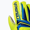 Children's goalkeeper gloves Reusch Attrakt Solid Junior safety yellow/blue 7