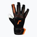 Goalkeeper gloves Reusch Attrakt Advance Finger Support black/shocking orange 2