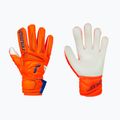 Children's goalkeeper gloves Reusch Attrakt Solid Finger Support Junior shocking orange/blue