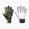 Children's goalkeeper gloves Reusch Attrakt Starter Solid Finger Support Junior black/safety yellow