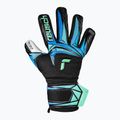 Children's goalkeeper gloves Reusch Attrakt RE:GRIP NC Junior black/ocean light 3