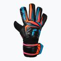 Goalkeeper gloves Reusch Attrakt Solid black/aqua blue/shocking orange 2