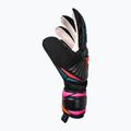 Goalkeeper gloves Reusch Attrakt Solid black/aqua blue/shocking orange 4