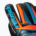 Goalkeeper gloves Reusch Attrakt Solid black/aqua blue/shocking orange 6