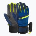 Children's ski gloves Reusch Leo R-Tex XT black/imperial blue/safety yellow