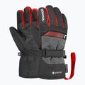 Children's ski gloves Reusch Rocket GORE-TEX black/black melange/fire red