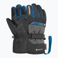 Children's ski gloves Reusch Rocket GORE-TEX black/black melange/brilliant blue