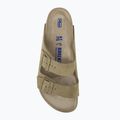 BIRKENSTOCK Arizona Suede Regular faded khaki slides 6