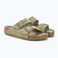 BIRKENSTOCK Arizona Suede Narrow faded khaki slides 4