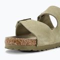 BIRKENSTOCK Arizona Suede Narrow faded khaki slides 8